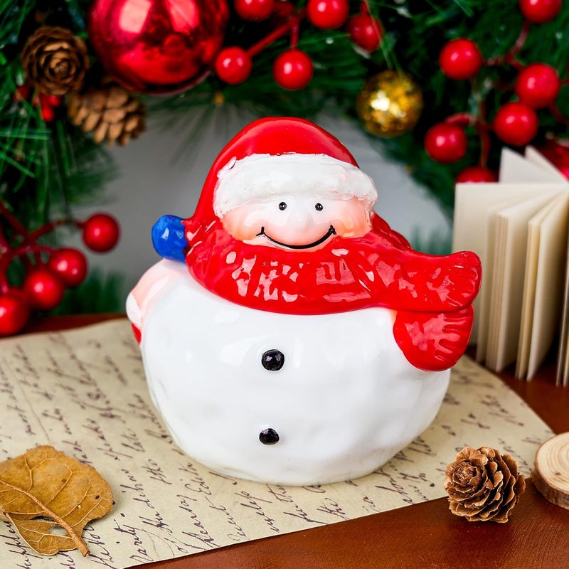 Dacies Jar Resin Molds with Lid Snowman Shape Silicone Mold for Epoxy Resin Casting Mould DIY Christmas Jewelry Storage Jars Candy Container Candle Box Flowerpot Making Cement Concrete Craft Molds Home Decor - Image 4